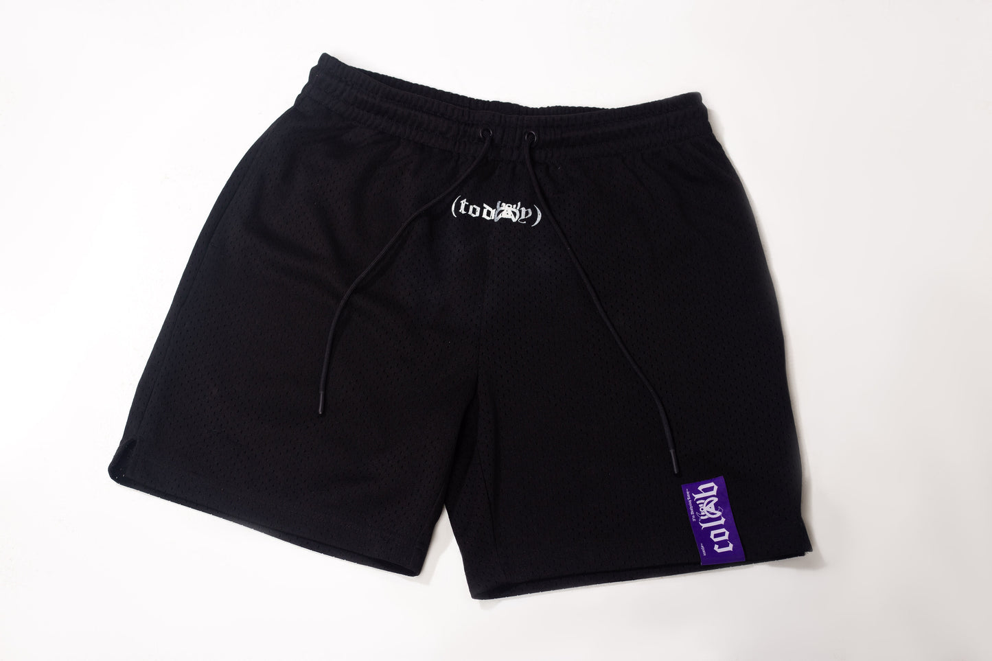 Black “TODAY” Mesh Shorts