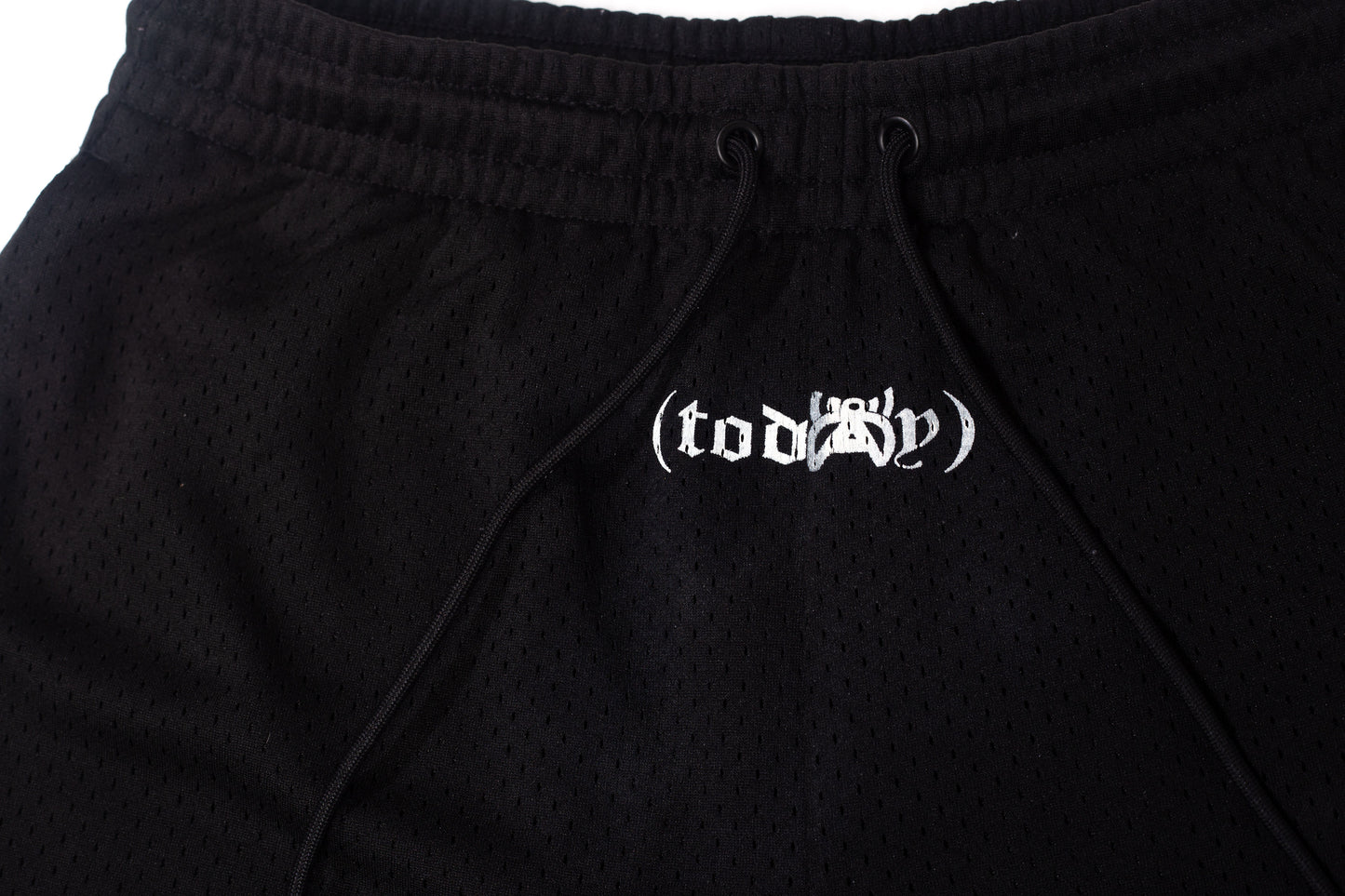 Black “TODAY” Mesh Shorts